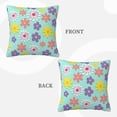 thumbnail image 3 of ZICANCN Daisy Floral Pattern Decorative Throw Pillow Covers, Bed Couch Sofa Decorative Knit Pillow Covers for Living Room Farmhouse, 18"x18", 3 of 8