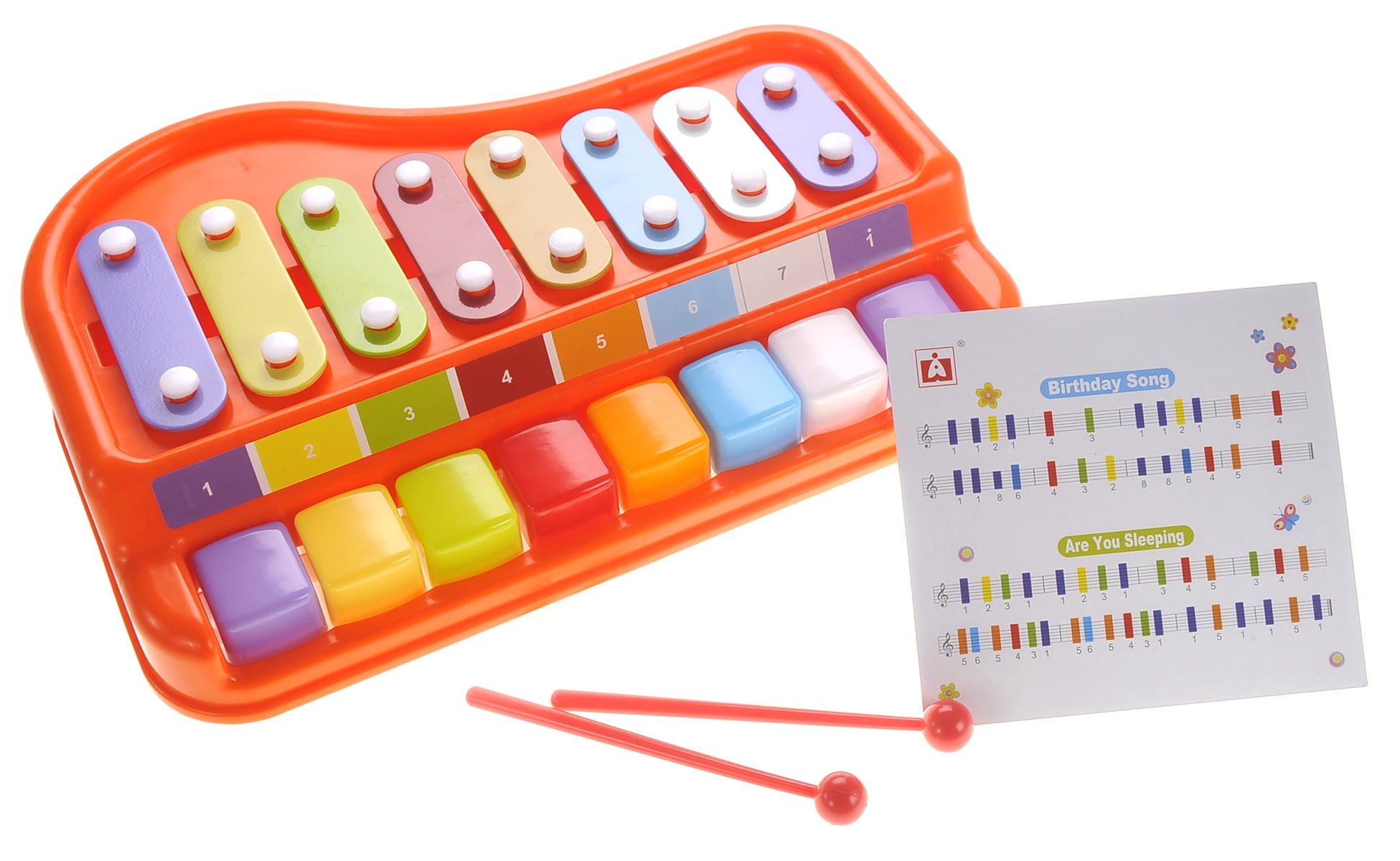Music Magic PlayWorld 2 In 1 Xylophone - Piano with Music Sheet, Songbook