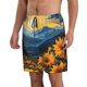 thumbnail image 2 of Balery Elegant Sunset Sunflower Traje de Baño Estilo Hawaiano para Hombre, Shorts de Secado Rápido con Bolsillos-Small, 2 of 6