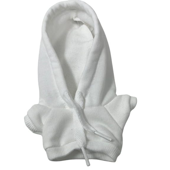 White Hoodie Sweatshirt for 17.5cm Collectable Dolls – Cozy Casual Doll Clothes Outfit