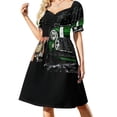 thumbnail image 1 of Un mini vestido clásico de manga corta de viento en el sauce, vestido de verano para mujer, vestido sensual de moda para mujer, 1 of 7