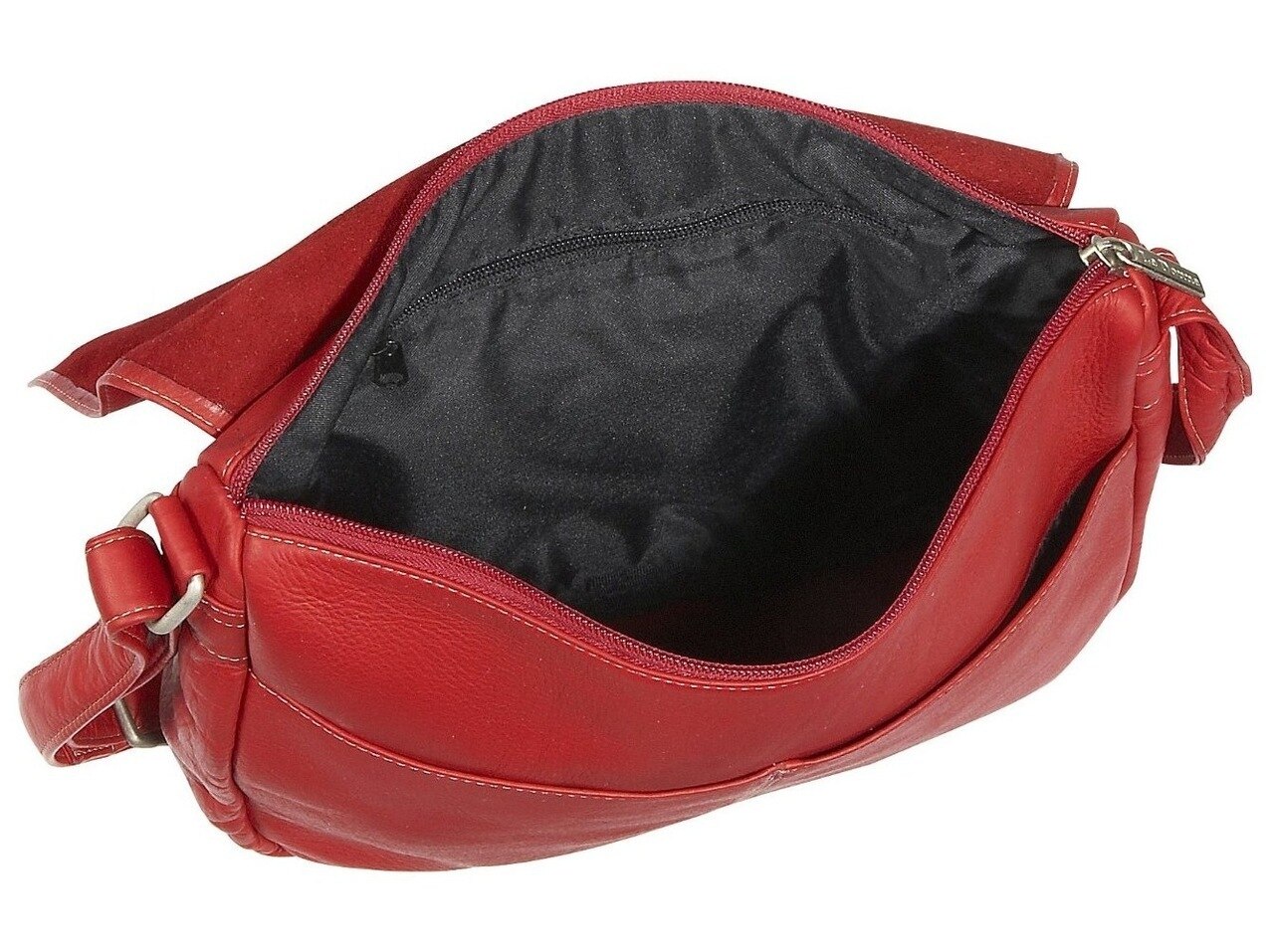 Le Donne Leather Full Flap Over Shoulder Bag H-148R - image 2 of 6