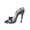 Black, variant on SmartBy Brooch Pin Shiny Rhinestones Inlaid High Heel Shape Pin Collar Coat Badge Dresses Party Evening Attire