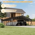 thumbnail image 6 of 20' x 30' x 8.5' Heavy Duty Metal Carport with Galvanized Steel Roof, Steel Carport Kits Outdoor with Metal Roof, Galvanized Car Shelter for Tractors, Pickup, Boat, Car, 6 of 9