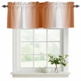 thumbnail image 2 of Orange White Ombre Valances for Windows, Decorative Rod Pocket Window Valance Curtains, Farmhouse Country Minimalist Art Short Curtain Drapes for Kitchen/Bathroom/Living Room, 2 Panels, 42" W x 18" L, 2 of 8
