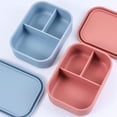thumbnail image 4 of Jinsinto Silicone Bento Boxes Lunch Container,Leak-Proof Lunch Container, BPA-Free, Dishwasher Safe (Light Red), 4 of 5