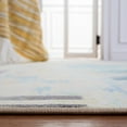 thumbnail image 6 of SAFAVIEH Paint Brush Kaelea Abstract Area Rug, Blue/Ivory, 6'7" x 6'7" Square, 6 of 13