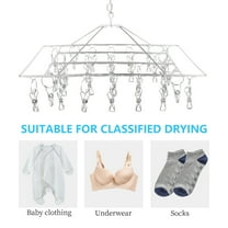 HEMOTON Stand Drying Rack Towel Hanger Travel Baby 39.5X29.5X28CM Silver