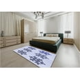 thumbnail image 5 of Ahgly Company Machine Washable Indoor Square Transitional Lavender Blue Area Rugs, 3' Square, 5 of 7