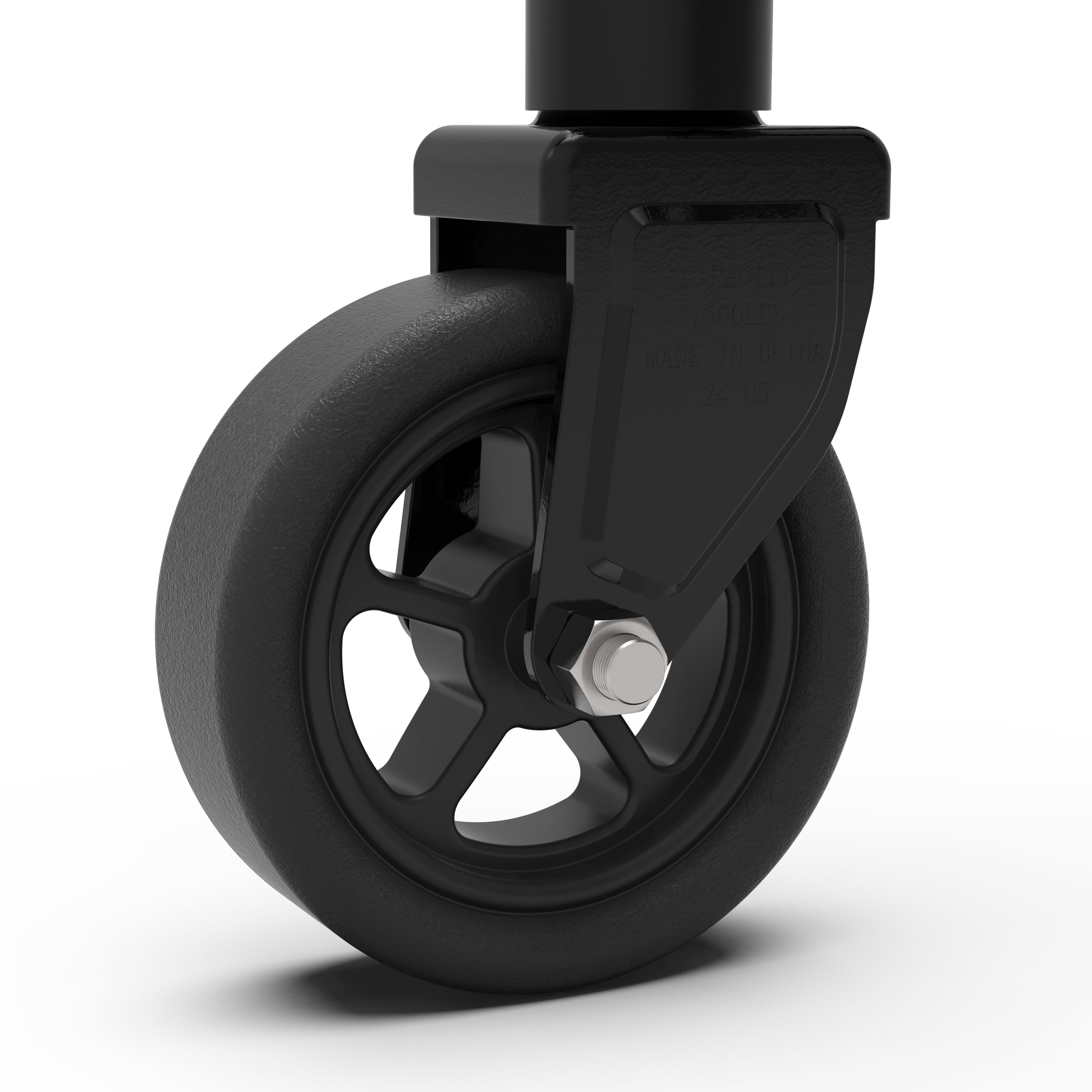 TOWKING Upgraded Spoke Wheel Trailer Jack, 10" Vertical Movement, 1500 lbs, for RV, Boat, Trailer and More, Black