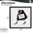 thumbnail image 4 of Stupell Industries Traditional Elegant Dog & Shopping Bag Black Framed Print Under Glass, 16 x 16, by Amanda Greenwood, 4 of 8