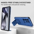 thumbnail image 4 of Dteck Case for Samsung Galaxy S25 Ultra Hidden Bracket Kickstand Case Sliding Window Phone Case Shockproof Protective Back Cover for Galaxy S25 Ultra,Blue, 4 of 7