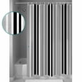 thumbnail image 3 of Black Grey Stripes Shower Curtains for Bathroom Waterproof Fabric Bath Curtains Decor Bath Tub Curtain Simple Striped Lines Minimalist Modern Decorative Shower Curtain Sets with 12 Hooks, 72x72 Inch, 3 of 6