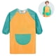 thumbnail image 1 of Delantal de pintura impermeable unisex para niños y niñas, con bolsillos, manga larga y sin mangas, de 6 a 9 años, 1 of 8