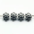 thumbnail image 5 of EOEMY 100 White With Black Color Acrylic Halloween Gothic Skull Beads 10mm Steam Punk, 5 of 6