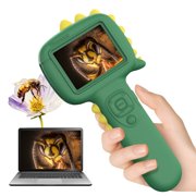 Gofunly Green Microscope Camera for Kids Gifts Toys- Handheld Pocket Microscopes with 2.4 Screen and Autofocus,Mini Digital Educational Science Kit for Christmas Birthday