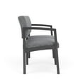 thumbnail image 4 of Lesro Lenox Steel Fabric Reception Waiting Room Guest Loveseat in Charcoal/Adler Gray Flannel, 4 of 5