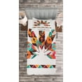 thumbnail image 3 of Ambesonne Boho Quilted Bedspread Set 2 Pcs, Pastel Colored Plumes, Twin Size, Multicolor, 3 of 3