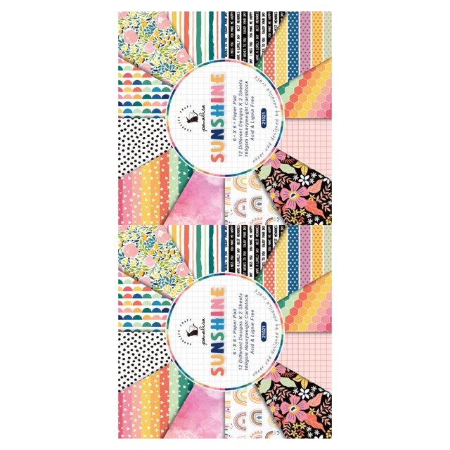 24 hojas de papel para álbumes de recortes colorido Matsuzay 15.2x15.2 cm 2 piezas
