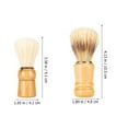 thumbnail image 4 of HLONK 2 Pcs Brosse à Raser Brosse pour Crème de Rasage Manche en Bois Brosse à Raser Cadeaux de la Fête des Pères, 4 of 6