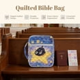 thumbnail image 7 of Xixirimido Cute Cat Starry Night Print Bible Cover Case Large Quilted Bible Carrying Case with Handles & Bookmarks Bible Study Supplies & Accessories Christian Gifts for Church, 7 of 7