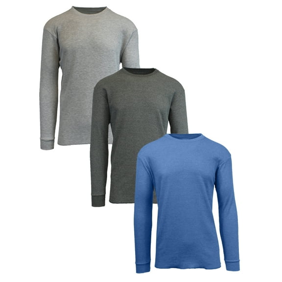 3-Pack Men's Long Sleeve Thermal Shirts (S-5XL)