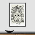 thumbnail image 3 of PixonSign Framed Canvas Print Wall Art Matisse Floral Nature Woman Portrait Abstract Shapes Illustrations Modern Art Decorative Minimal Relax/Calm for Living Room, Bedroom, Office - 16"x24" BLACK, 3 of 5