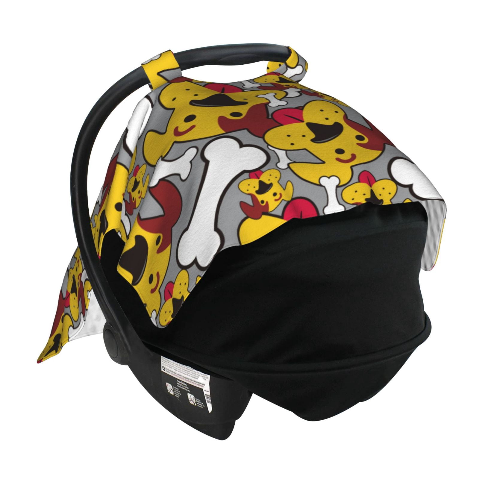 Naloa Cute Dog Baby Car Seat Cover, Breathable Baby Carrier Cover, Multiuse Baby Carrier Cover & Nursing Breastfeeding Cover