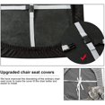 thumbnail image 3 of Stretch Diagonal Jacquard Waterproof Chair Seat Covers for Dining Room Chairs Covers Dining Chair Seat Covers Kitchen Chair Covers with Buckle (Off White1, 6), 3 of 6
