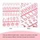 thumbnail image 4 of Cartas de tablero de fieltro, 510 caracteres, letras de 3/4" en rosa, números y símbolos para tableros de mensajes de plástico intercambiables 3Pcs, 4 of 6