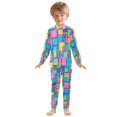 thumbnail image 6 of FORMRS Kids Pajama Set Cotton Long Sleeve Top and Pants 2-Piece Lounge Sleepwear, Sizes 18M-8Y, Colorful Geometric Pattern, 6 of 6