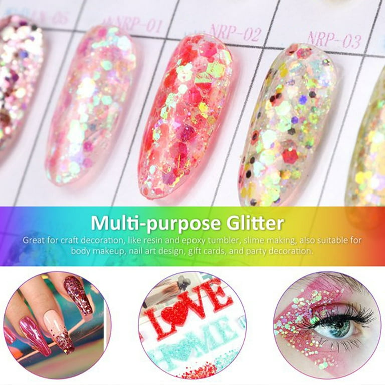 12 Color Luminous Sequins, Glow In The Dark Glitters for Body