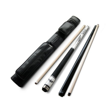 Jump Cue Pocket Champion White Spider Billiard Pool Cue 18 oz, Nemesis Jump and break cue 21 oz, 2X2 Black Case ()