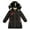 Black, variant on Girls Long Quilted Puffer Coat Thicken Warm Ski Jacket Winter Insulated Waterproof Down Jacket Kids Teen Hooded Warm Heavyweight Long Parka Snow Outerwear Coats