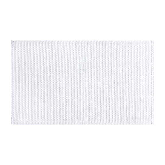 Wamsutta 1846 Diamond Woven Bath Rug, 20" x 34", Bright White