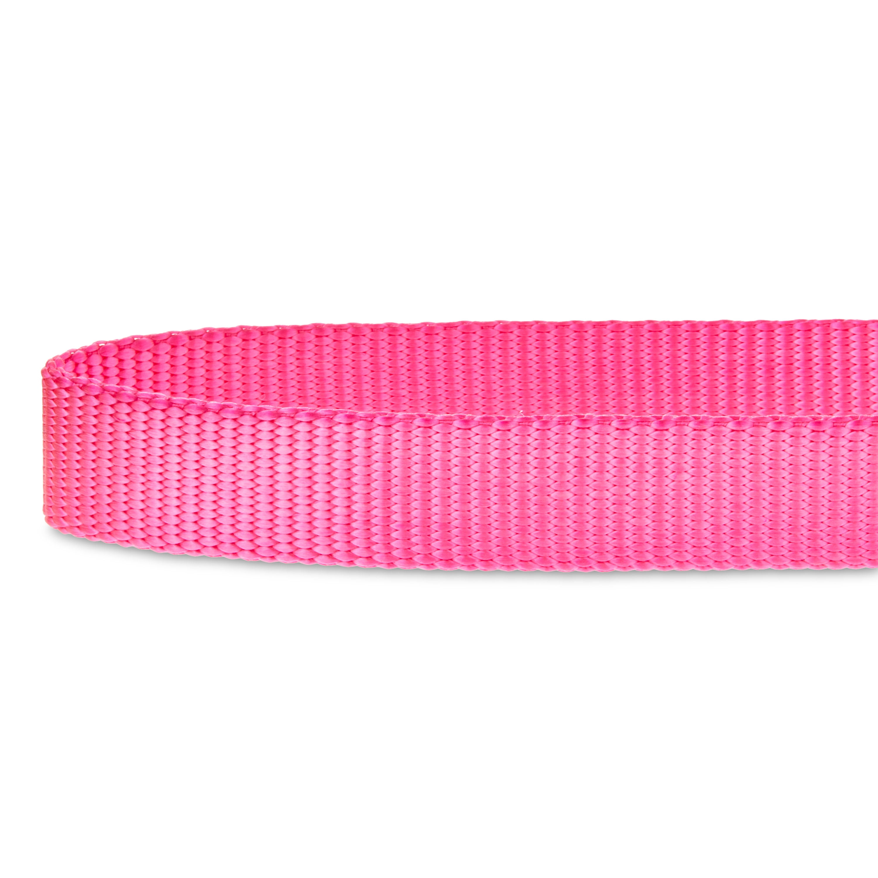 Vibrant Life Solid Polyester Adjustable Dog Collar, Pink, Medium