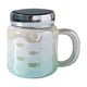 thumbnail image 2 of Taza de café de cerámica de doble pared de 450 ml con asa - Vaso aislante para bebidas frías y calientes para uso en casa y la oficina, disponible en rosa, verde y amarillo, 2 of 6