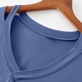 thumbnail image 5 of Women's Loose Fit V Neck Short Sleeve Comfy Regular Tank Tops Summer Casual Soft Lightweight T-Shirt Tee | CSEONE,Blue XL, 5 of 7
