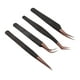 thumbnail image 2 of 4 pinzas para extensiones de pestañas de acero inoxidable, antiestáticas, para manicura., 2 of 14