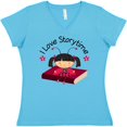 thumbnail image 3 of Inktastic Library I Love Storytime Reading Women's V-Neck T-Shirt, 3 of 5