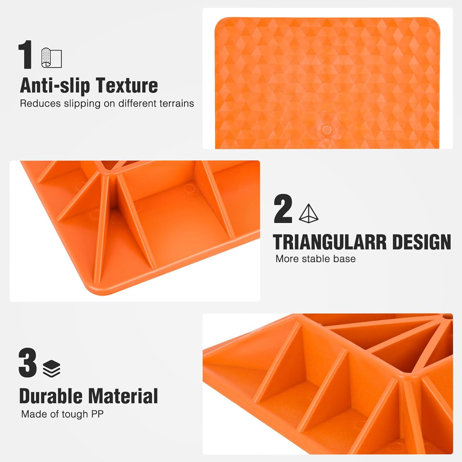 Nilight Off-Road Jack Base, Farm Jack Base Stand Plate Recovery Accessories,11.5" x 11.5", Orange
