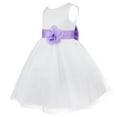 thumbnail image 2 of Lejafay Wedding Flower Girl Formal Bridesmaid Birthday Pageant Recital Graduation Dress Lavender 12, 2 of 5