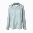 thumbnail image 4 of Towmus Striped Shirt Long Sleeve Women Button Down Shirts Casual Tops Office Work Fall Blouses Trendy Dressy Shirt 5XL, 4 of 5