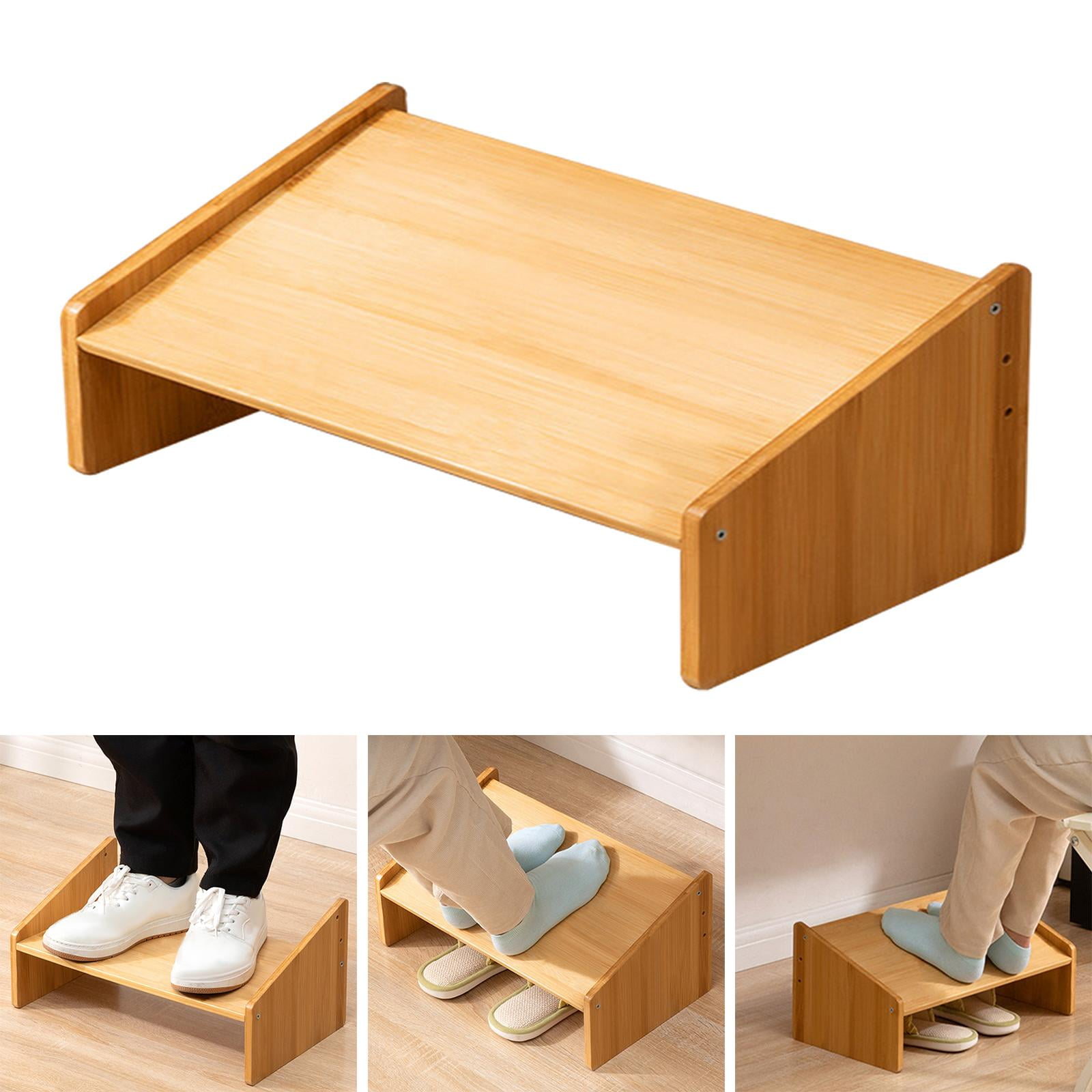 Comfort Under Desk Wooden Foot Rest, Size: 4.3x12x2.4x8inch