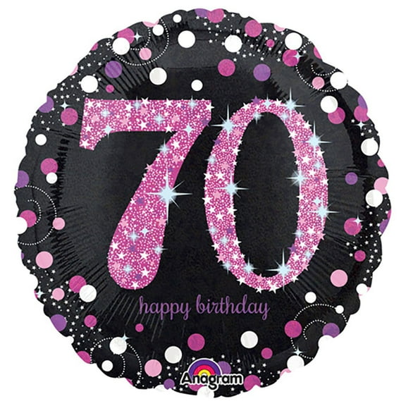 18 inch Pink Celebration 70 Foil Mylar Balloon - Party Supplies Decorations