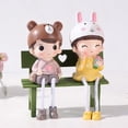 thumbnail image 3 of Coofit 2PCS Resin Ornament Creative Lovely Long Leg Tabletop Ornament Desk Decoration, 3 of 4