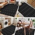 thumbnail image 5 of Area Rug for Living Room, Black Golden Floral Non-Slip Indoor Large Carpet for Bedroom/Dining Room, Modern Abstract Art Spring Flowers Washable Low-Profile Rectangle Floor Runner Rugs - 4 x 6 Ft, 5 of 8
