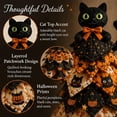 thumbnail image 4 of DIY Halloween Quilted Fabric Tree Kit, Sewing Project, Holiday Mantel Decor | Handmade Gift for Craft Lovers, Black Cat Pumpkin Witch Design, Charming Patchwork Bundle(Black Cat), 4 of 7