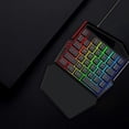 thumbnail image 2 of T-WOLF T19 Wired One-handed Gaming Keyboard 35 Key Colorful RGB Backlight Ergonomic Design Keyboard for Android/Windows/IOS, 2 of 5