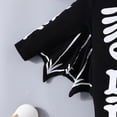thumbnail image 3 of WIBACKER My First Halloween Costume Newborn Infant Baby Girl Boys' Skeleton Print Jumpsuit Onesies Hat Set, 3 of 8